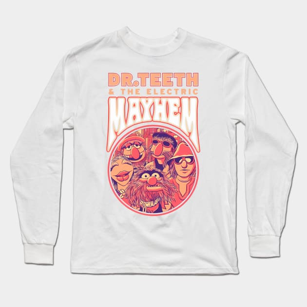 Electric On Mayhem Long Sleeve T-Shirt by Kneaded Designs